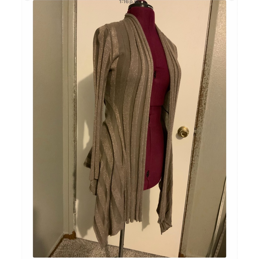 EUC Cato Shimmering Taupe Cardigan